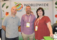 Bryan Thornton, Jonathan Roussel and Pam Wooten with Worldwide Produce Direct.